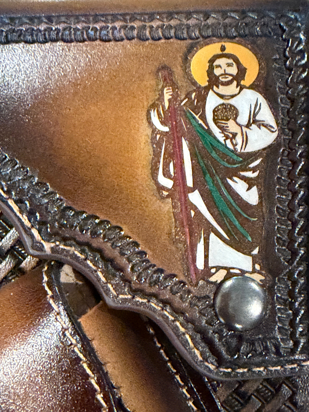 Leather Cellphone Holster w/ Knife Holder – Saint Jude Western Style