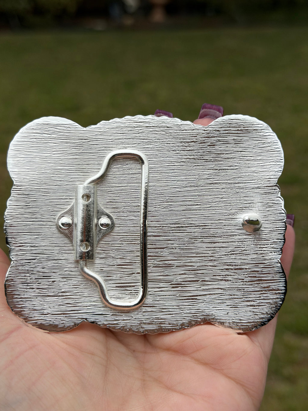 Western Cowboy Belt Buckle Cross &amp; Horse Engraved | Silver Black Rodeo Style