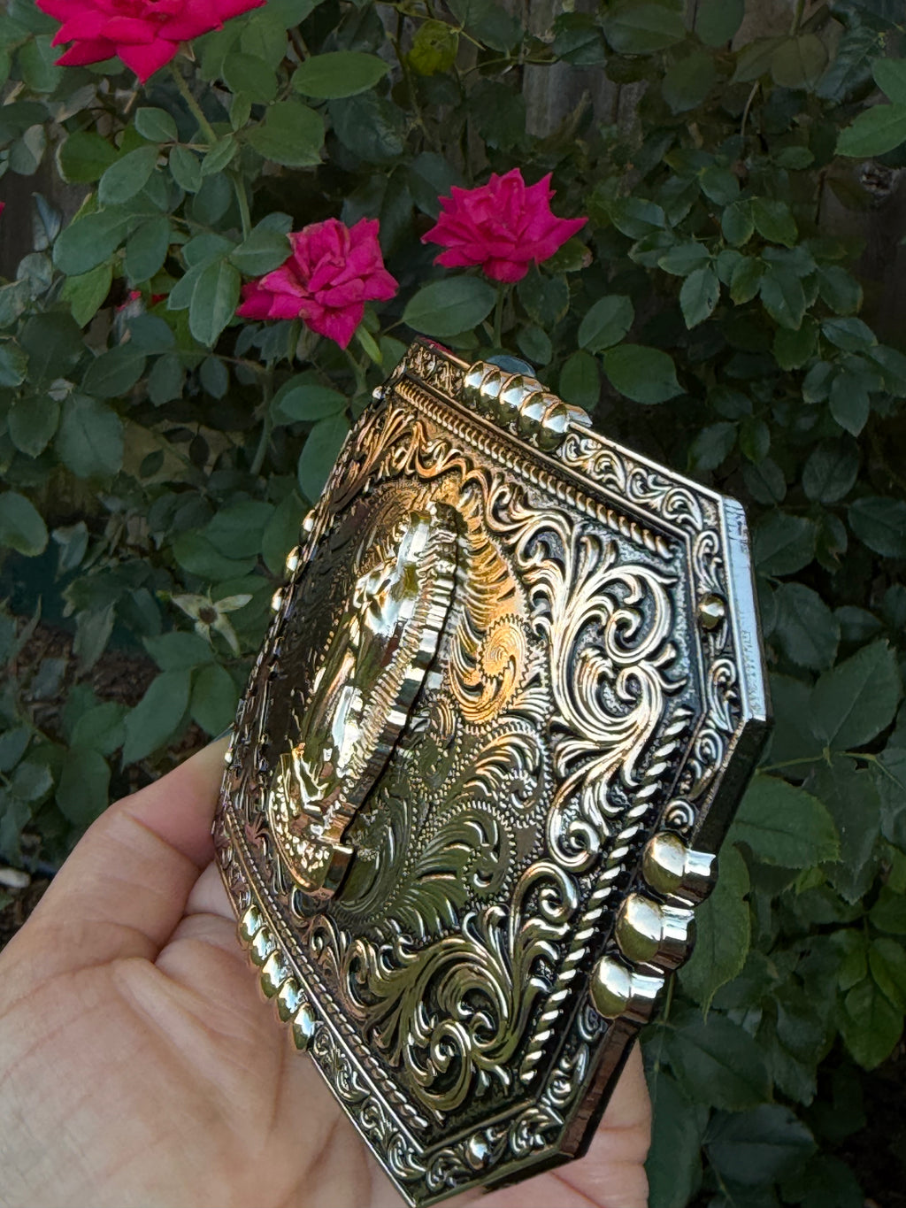🙏 Virgen de Guadalupe Western Belt Buckle 🙏