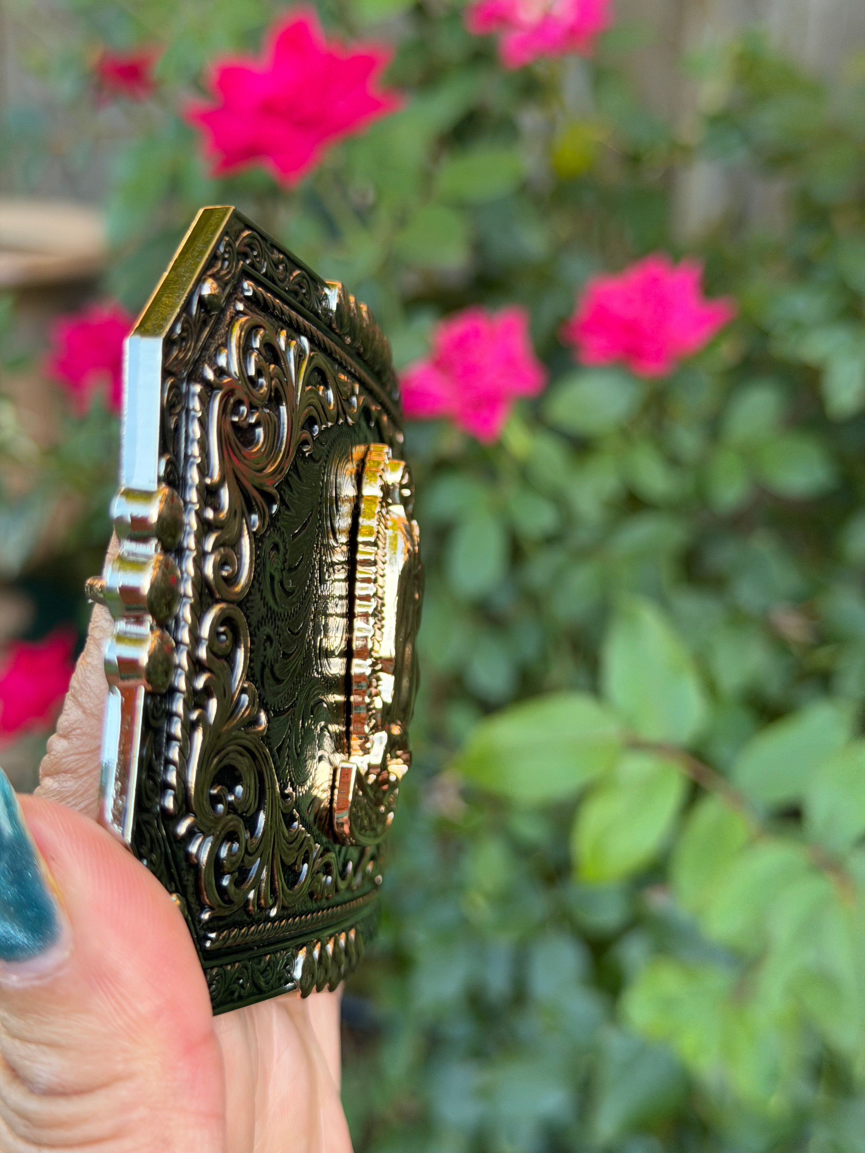 🙏 Virgen de Guadalupe Western Belt Buckle 🙏