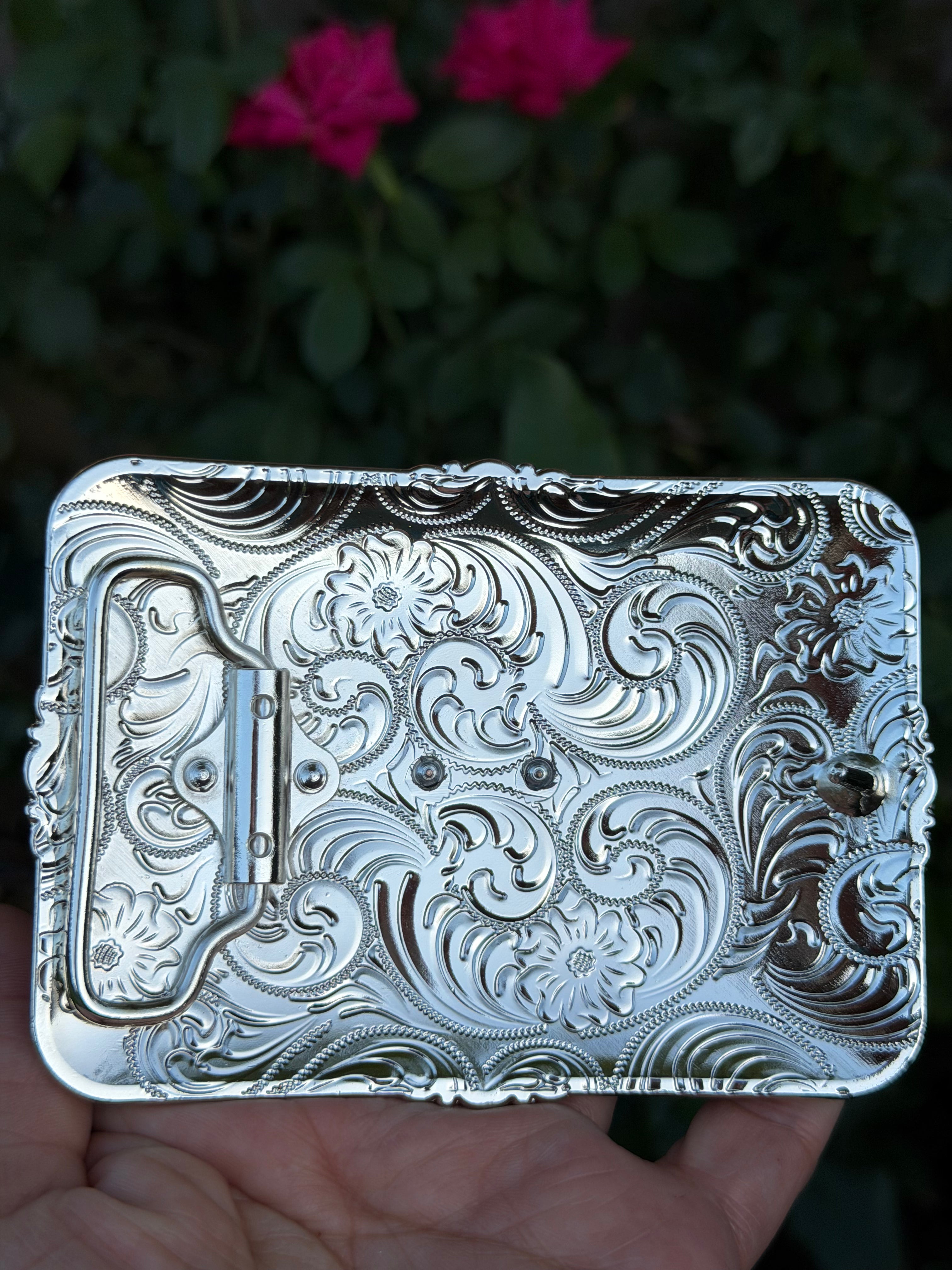 Western Religious Belt Buckle – Saint Jude Engraved Metal Cowboy Buckle for Men &amp; Women
