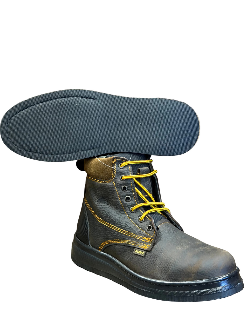 Men's Work Boots – Genuine Leather Safety Work Boots, Slip-Resistant, Durable Construction Boots