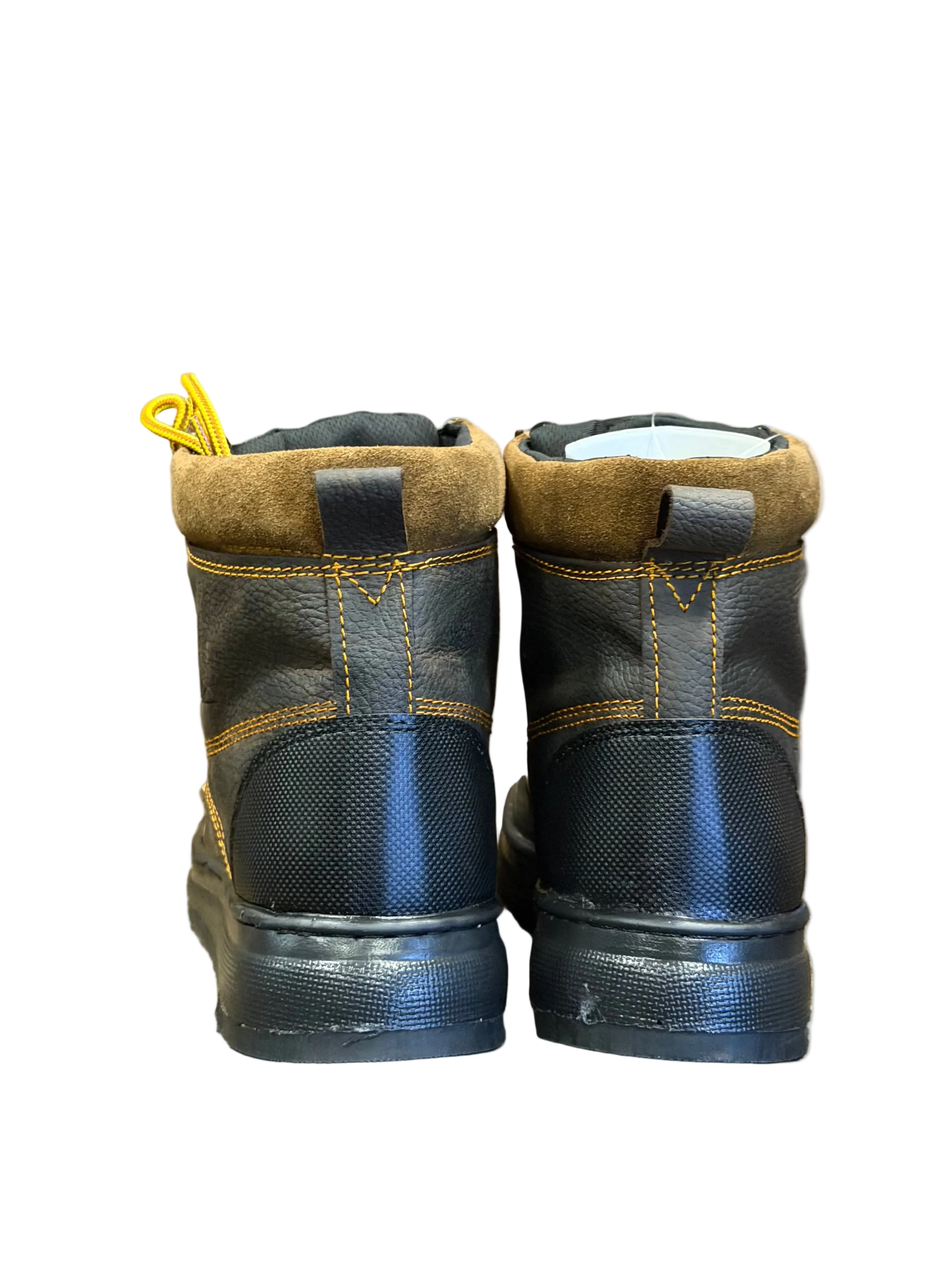 Men's Work Boots – Genuine Leather Safety Work Boots, Slip-Resistant, Durable Construction Boots