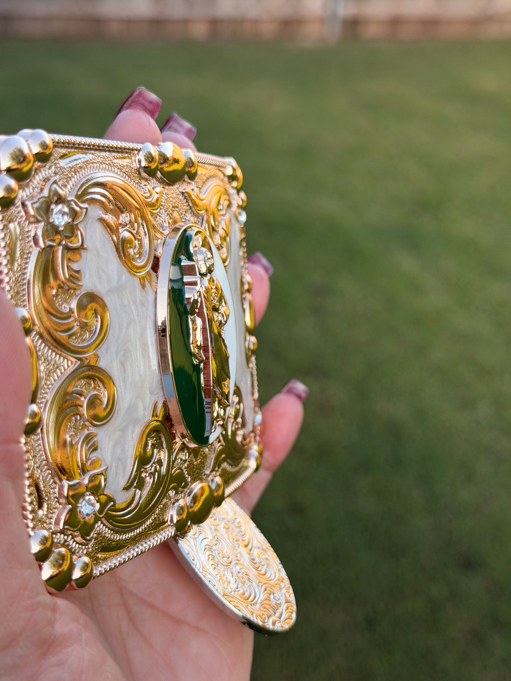 Saint Jude Belt Buckle & Matching Keychain Combo Set