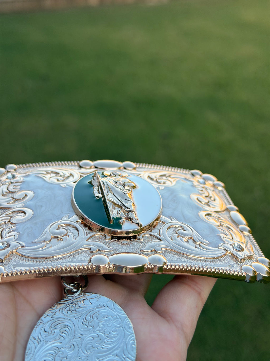 Saint Jude Belt Buckle & Matching Keychain Combo Set