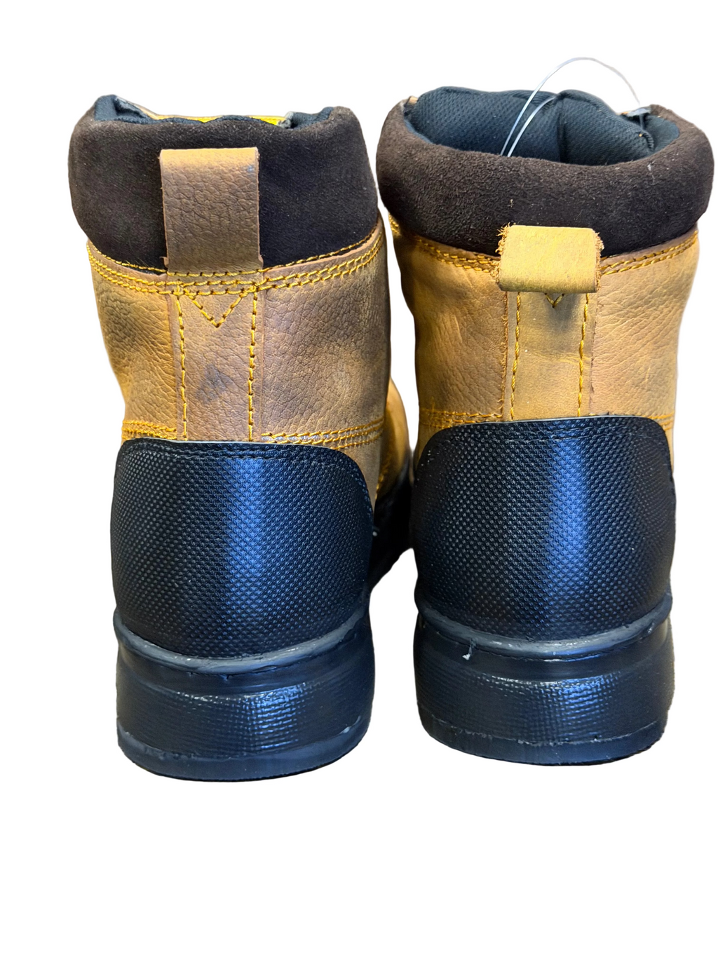 Men's Leather Work Boots – Soft Toe, Slip-Resistant, Lightweight Lace-Up Safety Boots