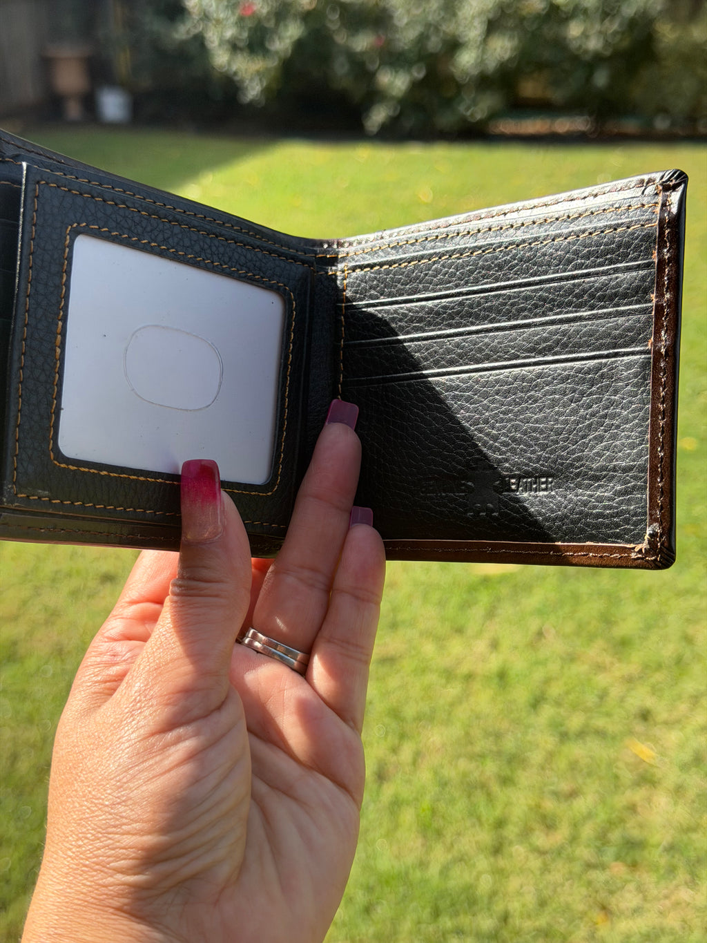 Genuine Leather St. Jude Bifold Wallet – Western Tooled Design – Men's