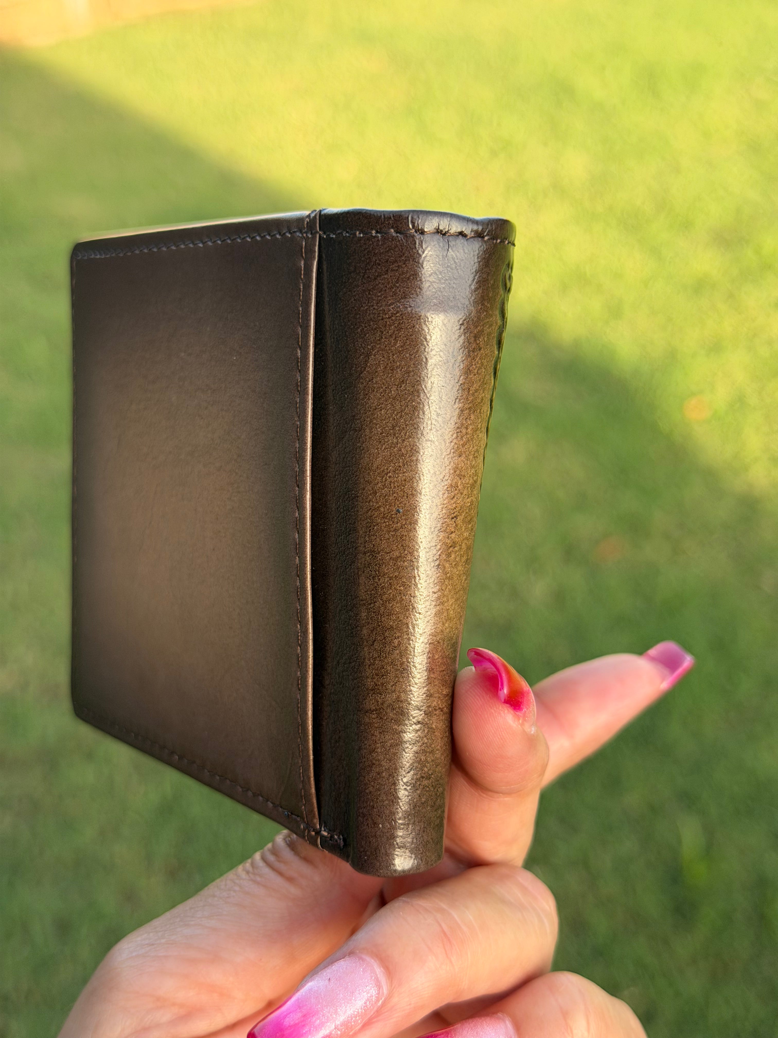 Genuine Leather Rooster Bifold Wallet – Western Cowboy Men's Wallet