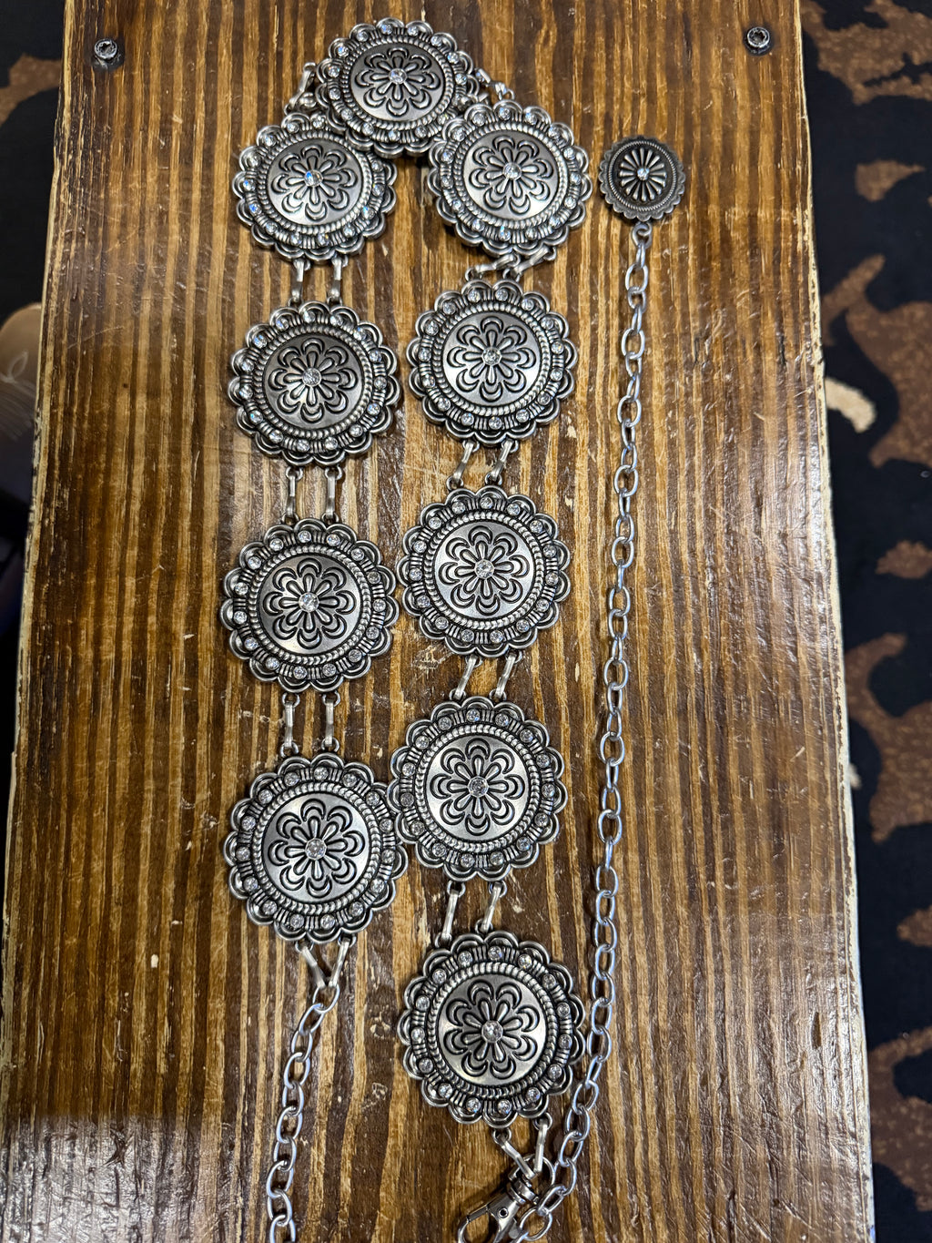 Women Silver colored Concho Belt