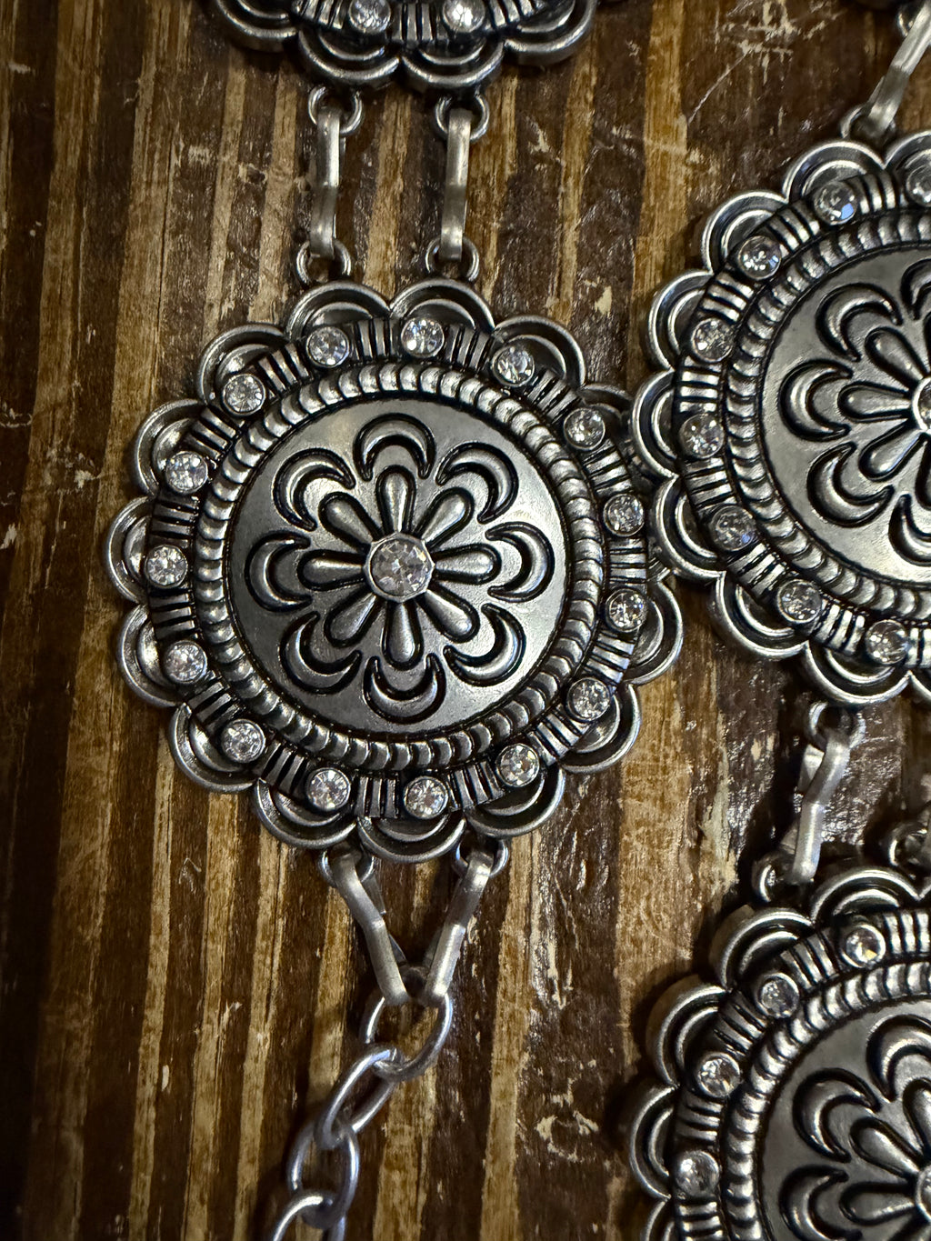 Women Silver colored Concho Belt