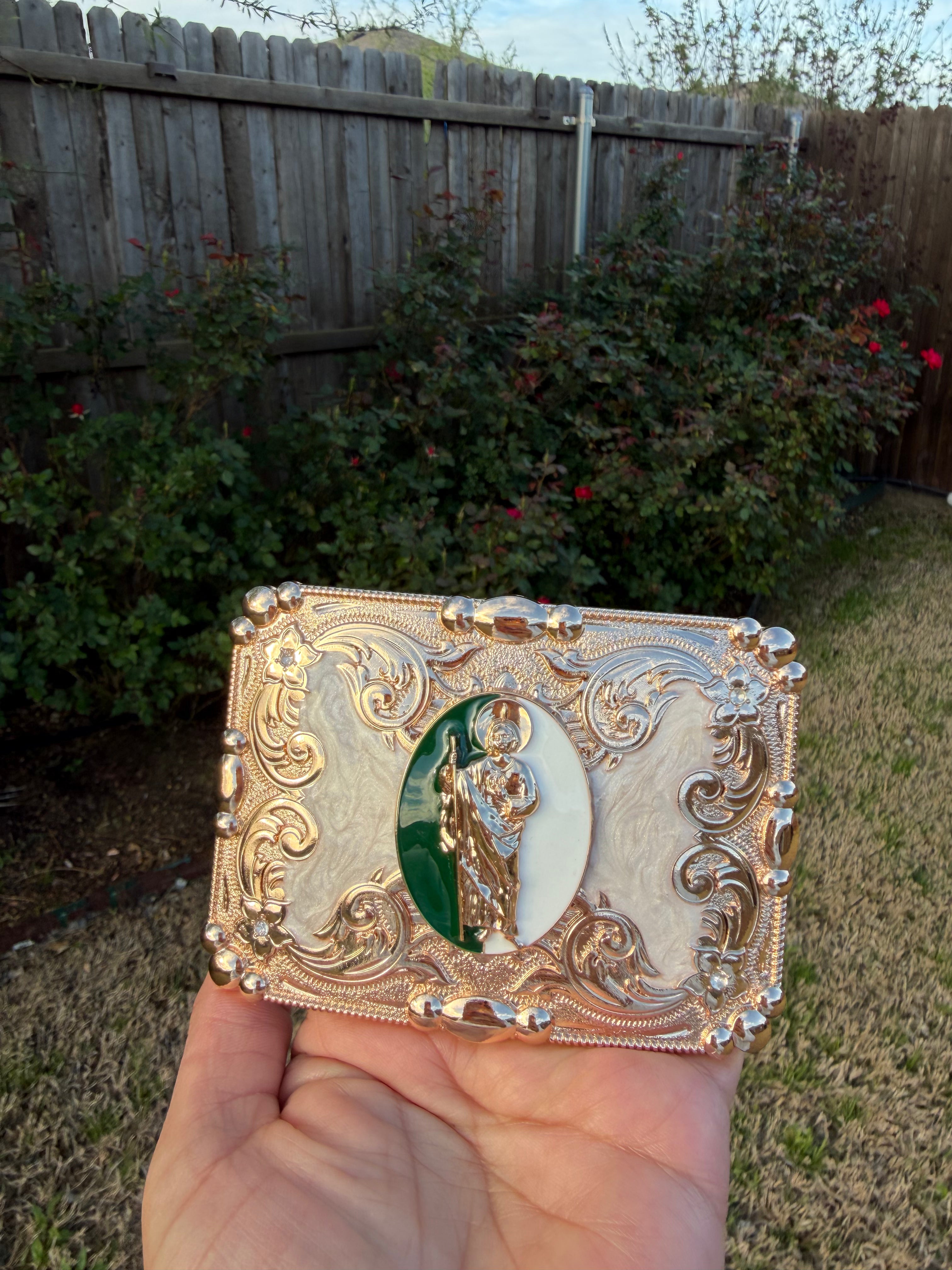 Saint Jude San Judas Western Belt Buckle
