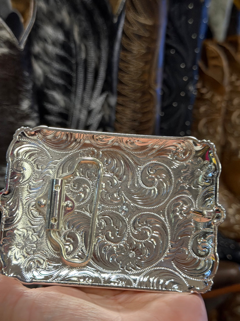 Virgin Mary Western Belt Buckle