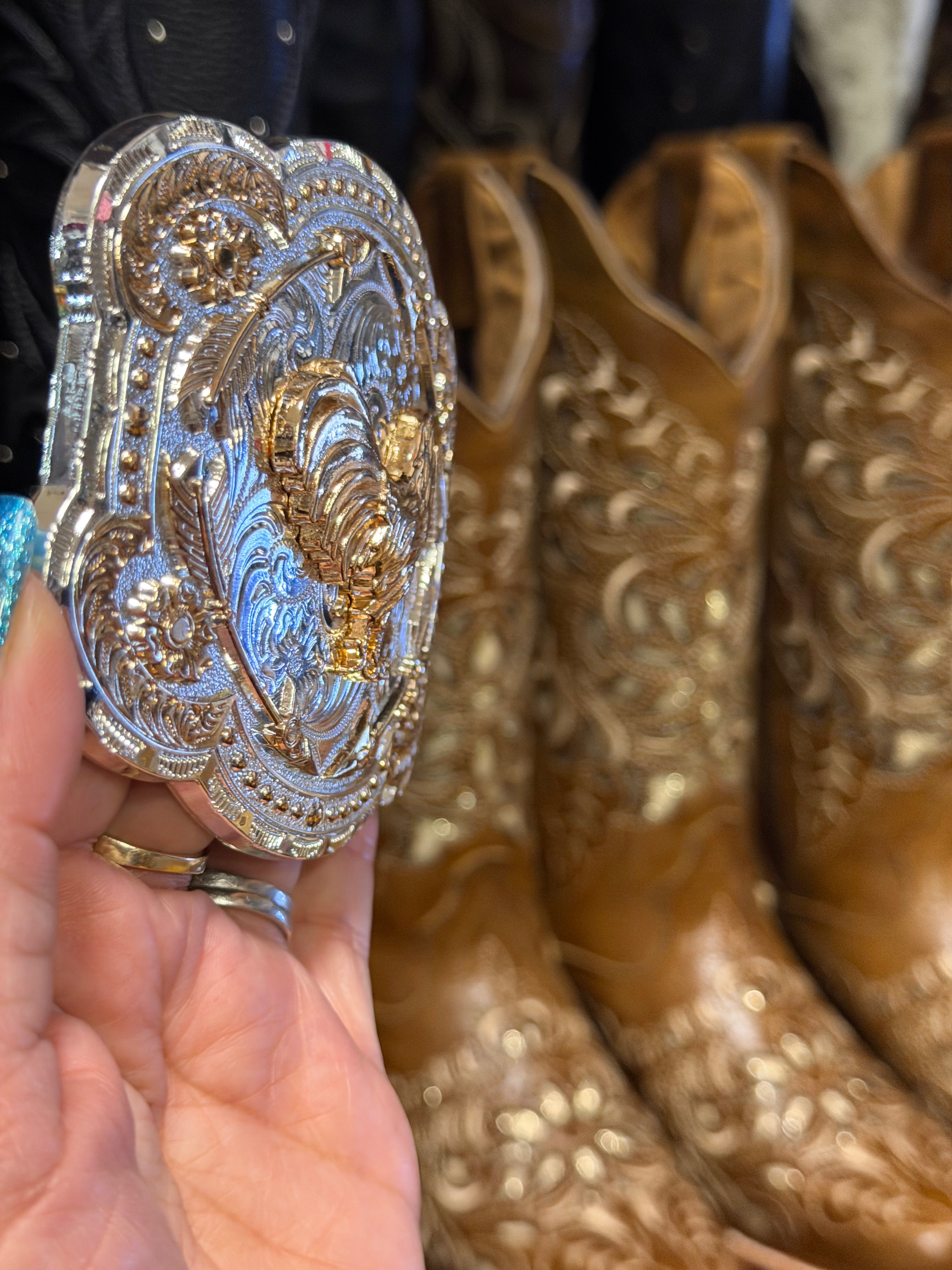 Vintage Western Rooster Belt Buckle for Men &amp; Women | Silver Gold Cowboy Rodeo Buckle
