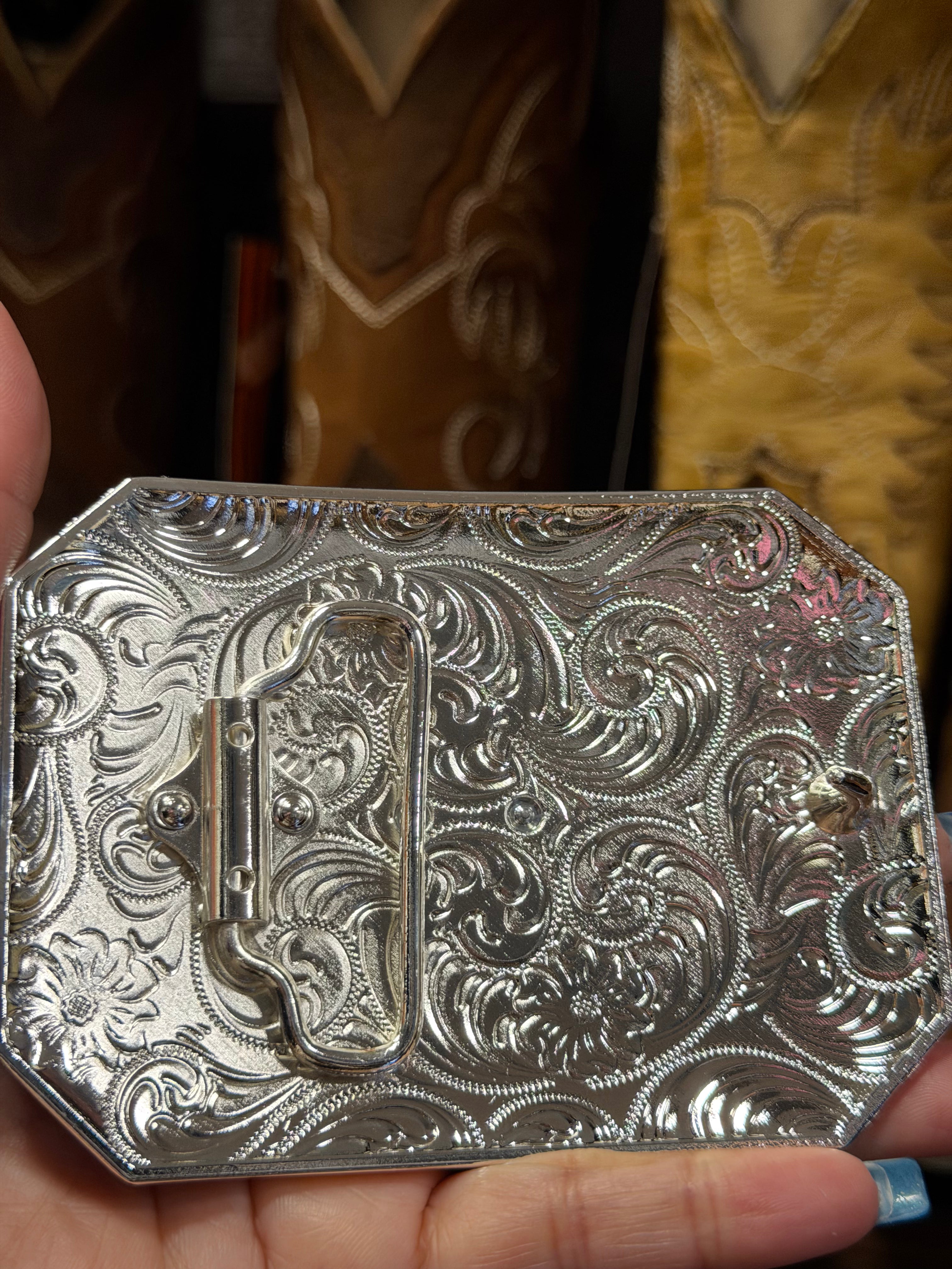 Western Longhorn Belt Buckle for Men &amp; Women | Silver &amp; Gold Cowboy Rodeo Buckle