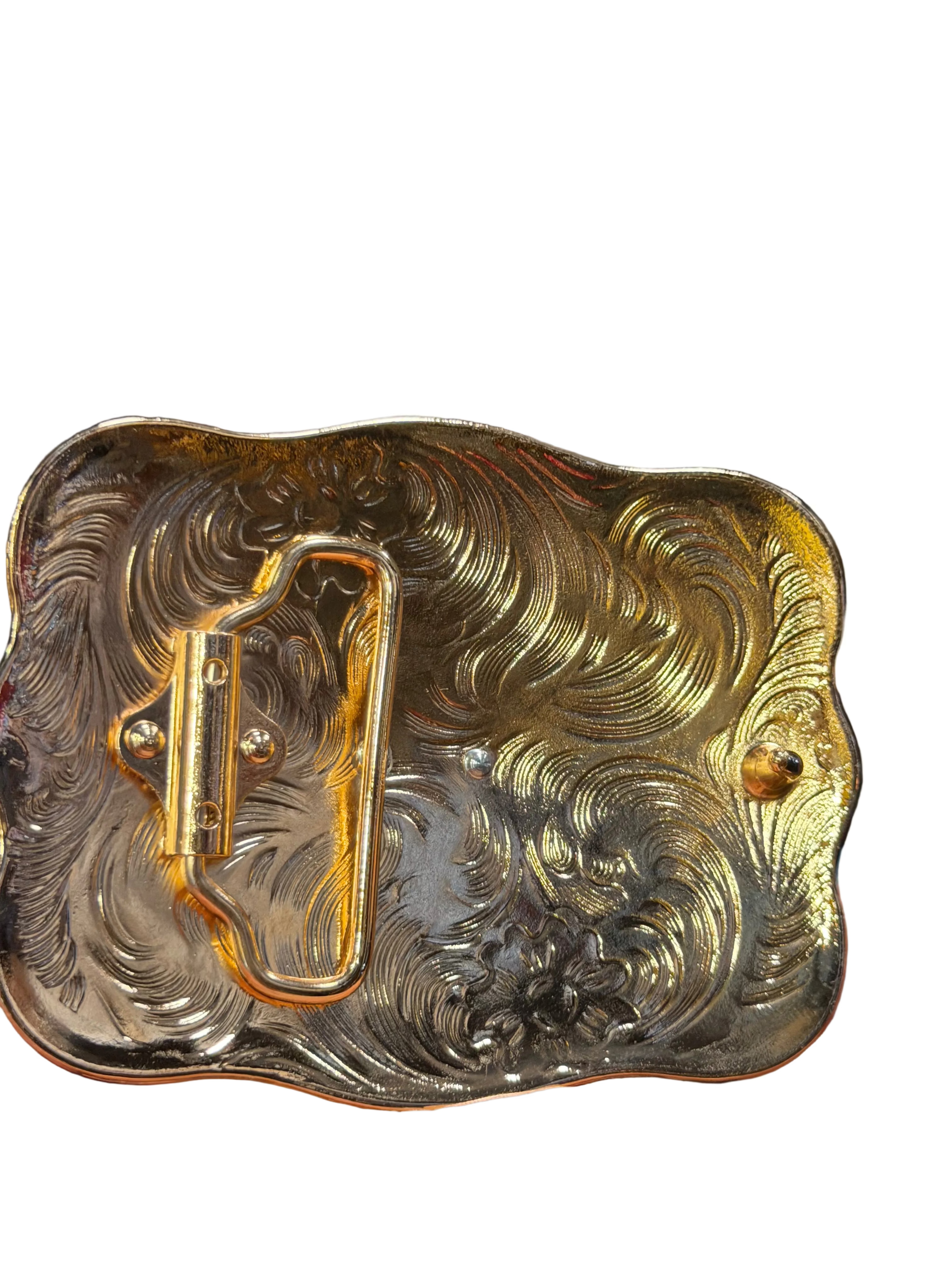 Western Saint Jude Rhinestone Belt Buckle for Men and Women