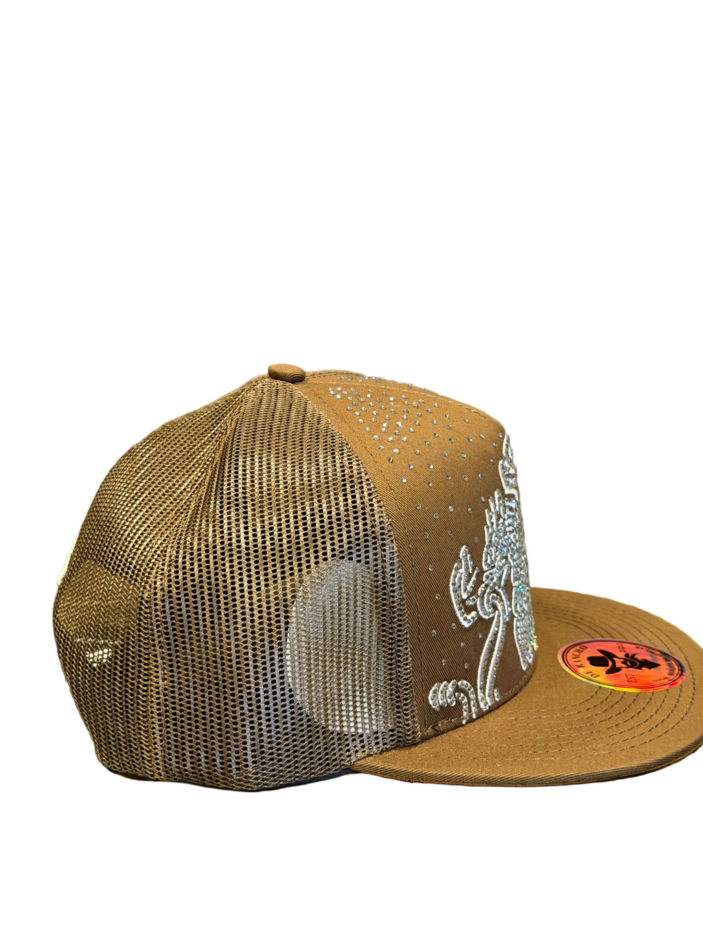 Brown Eagle Rhinestone Trucker Hat – Western Snapback Cap Unisex style