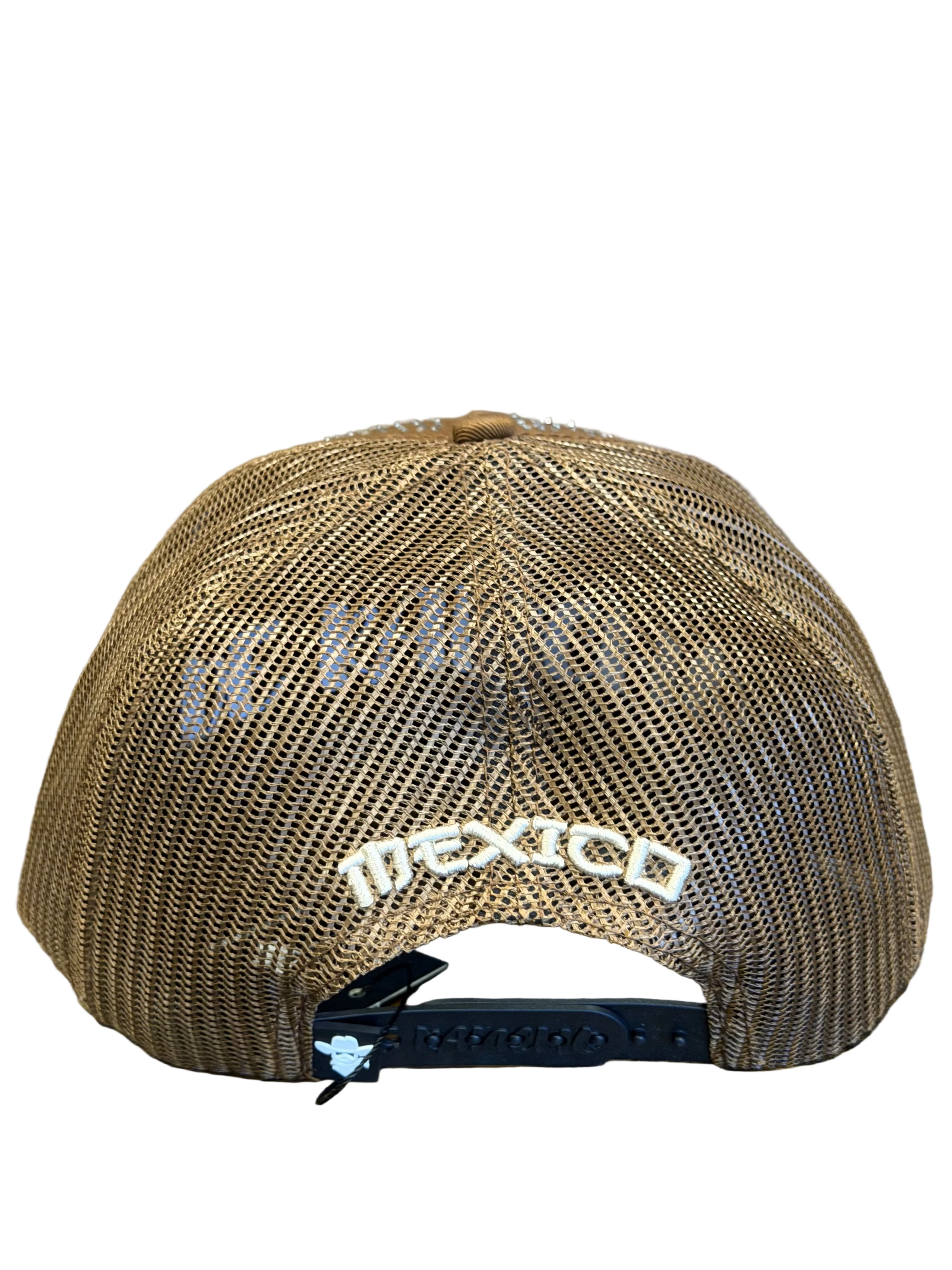 Brown Eagle Rhinestone Trucker Hat – Western Snapback Cap Unisex style
