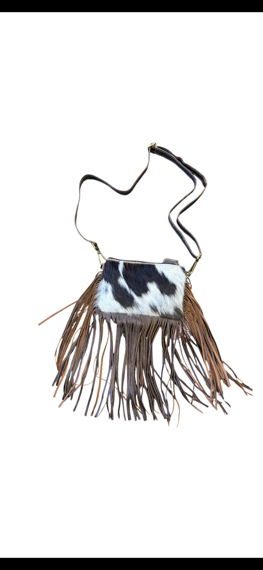 Western Linen Fringe Crossbody Purse
