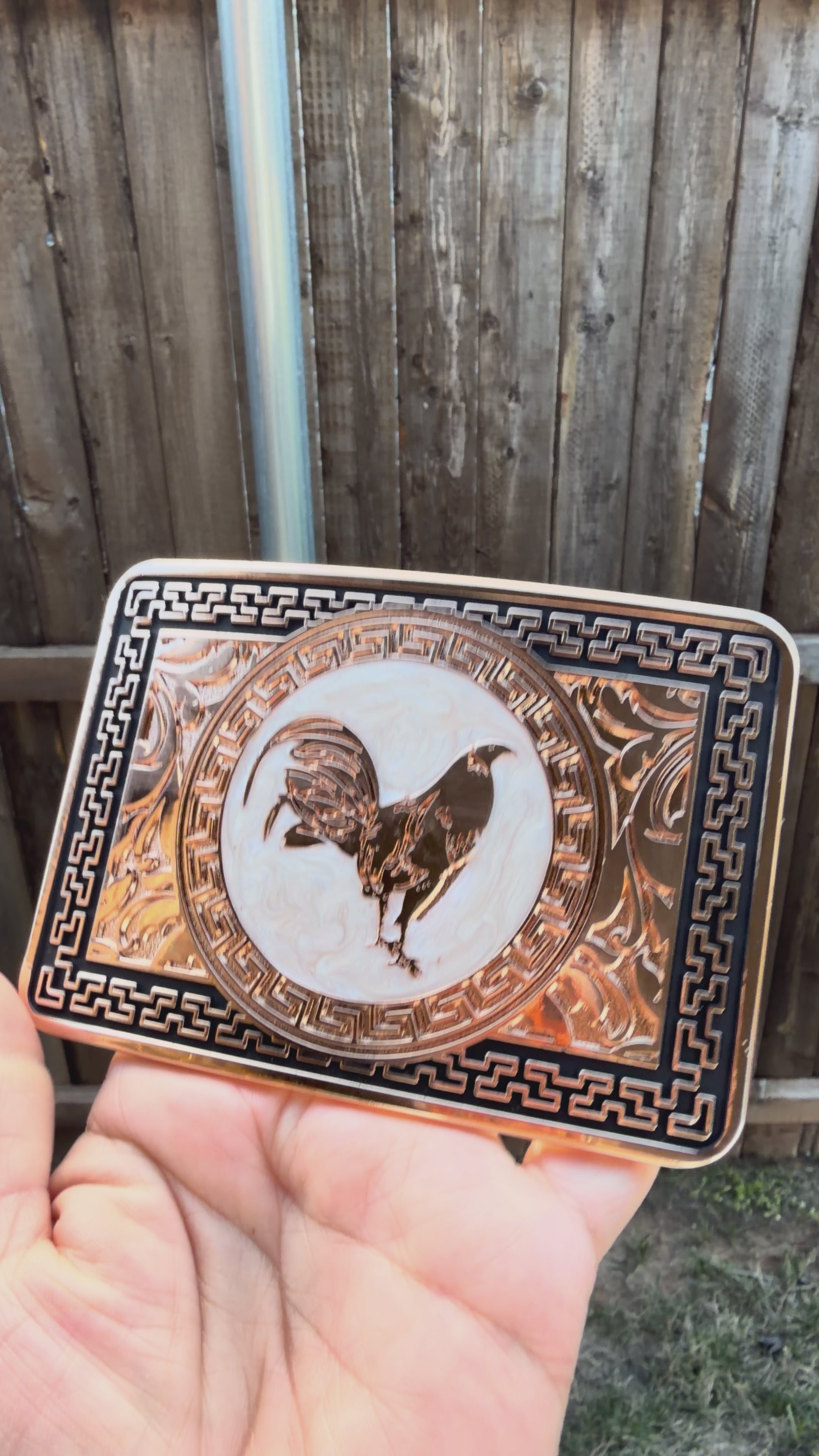 Centenario Western-Style Rooster Belt Buckle