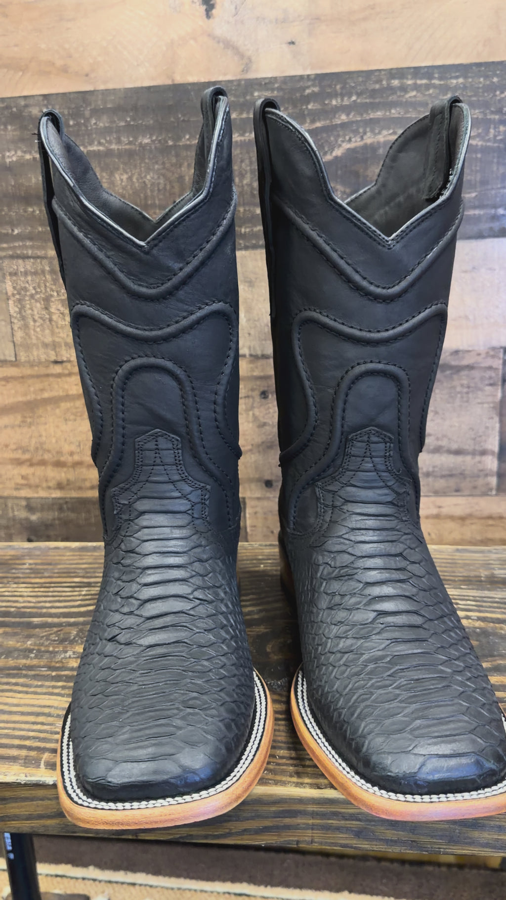 Men's Black Western Cowboy Boots